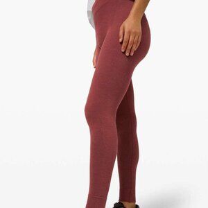lululemon "keep the heat" leggings in garnet red - size 4